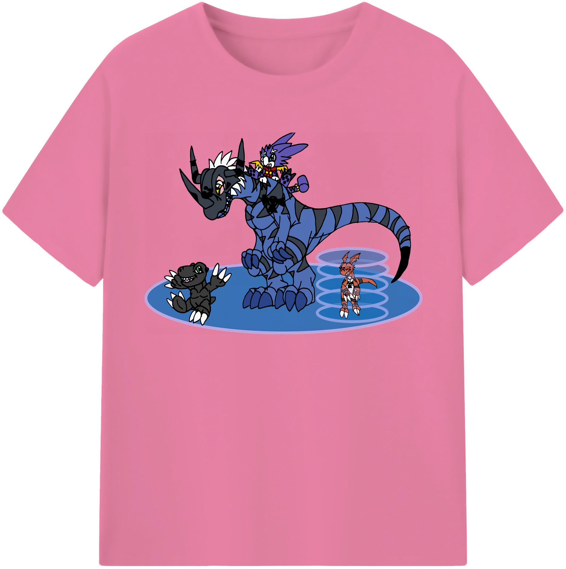 （画像用） Digimon デジタルモンスター/デジモン 綿100％半袖Tシャツ（フロントプリント）